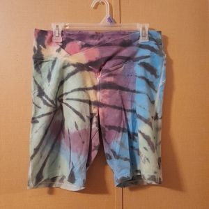 Pink Tie-Die Biker Shorts